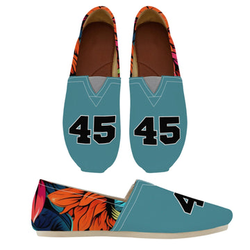 Teal Floral Graffiti Casual