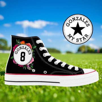 Black Floral Carnivale My Star High Top