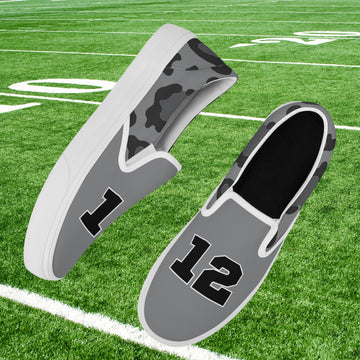 Gray Leopard Slip On