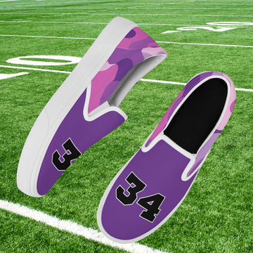 Purple Camo Slip On