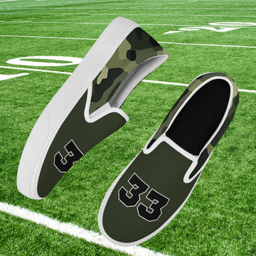 Green Camo Slip On