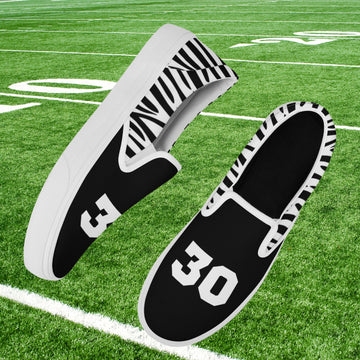 Black Zebra Slip On