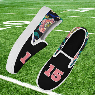 Black Chinoiserie Bird Slip On
