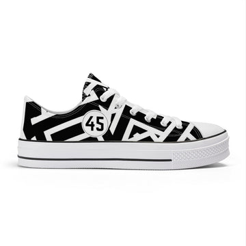 Black & White Lines Low Top