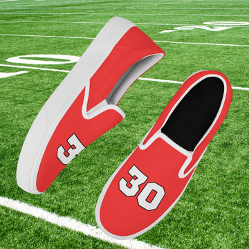 Bright Red Slip On