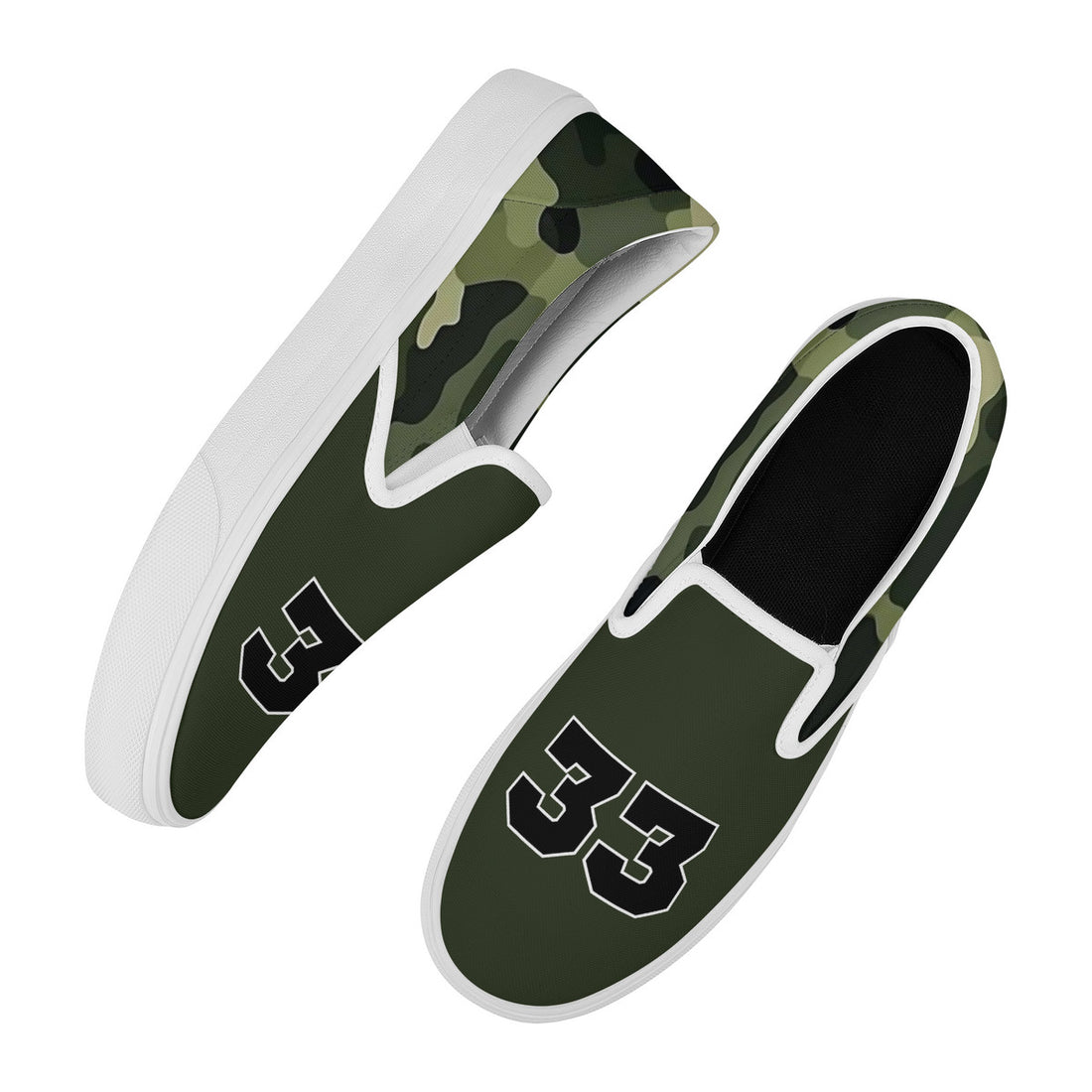 Green Camo Slip On