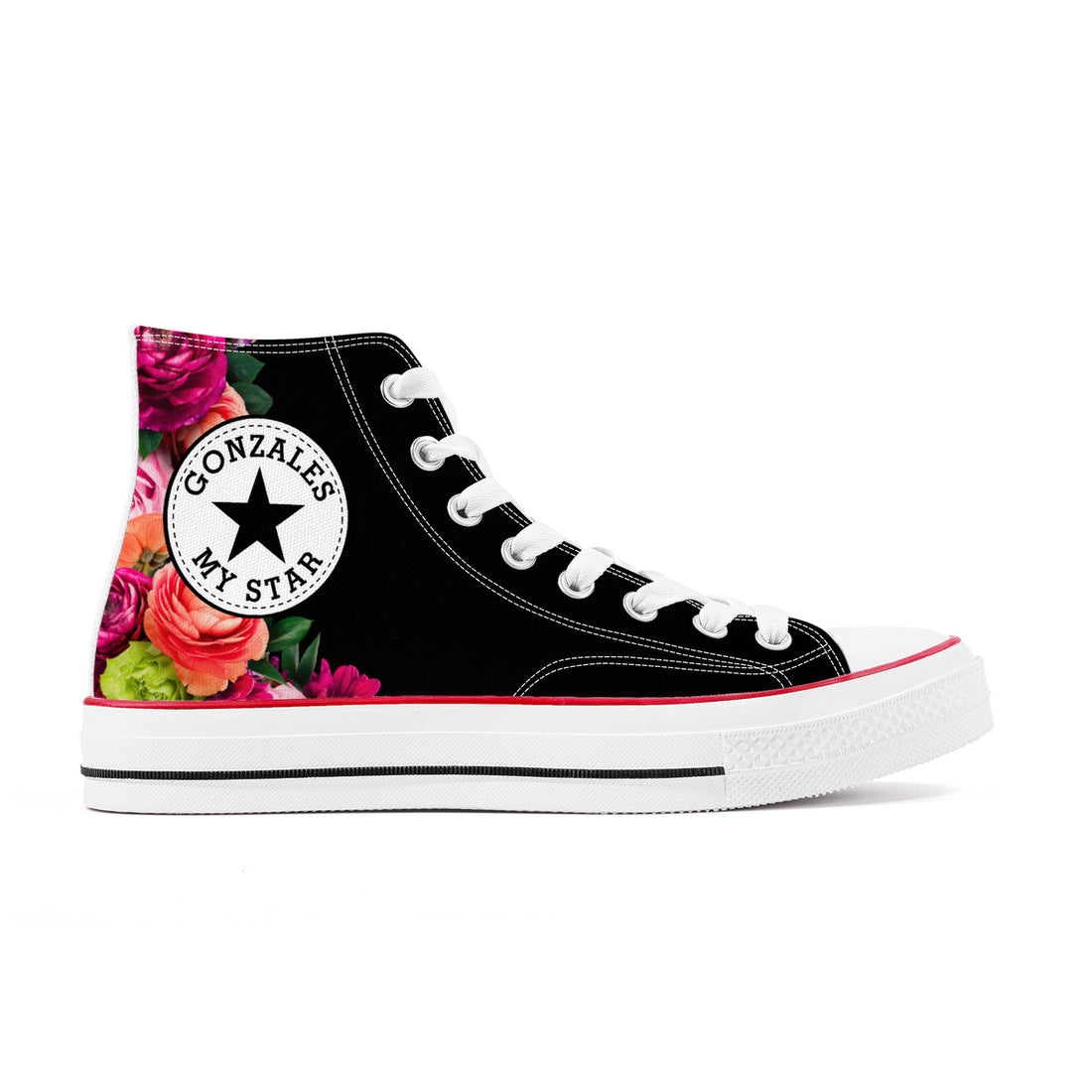 Black Floral Carnivale My Star High Top