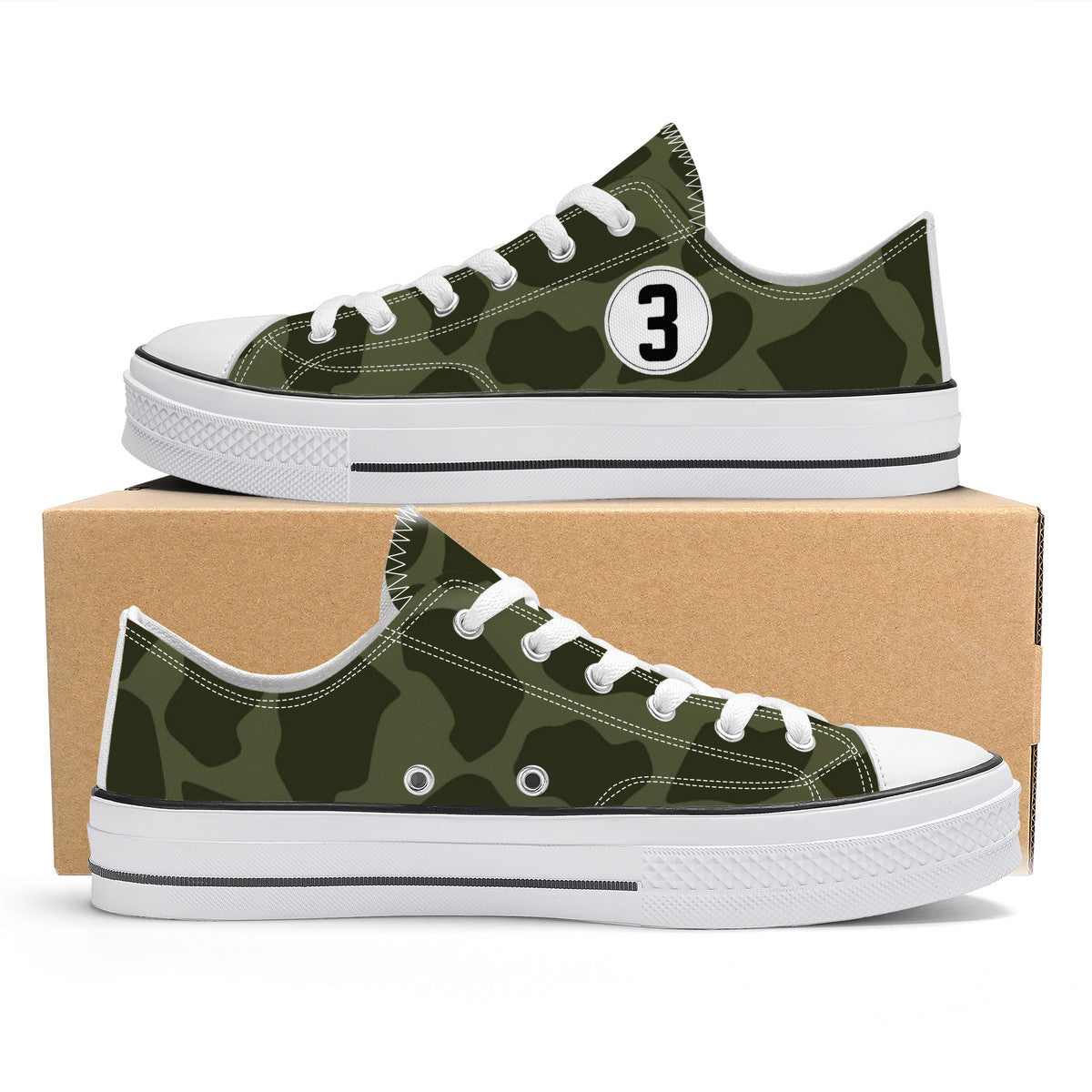 Green Leopard Low Top