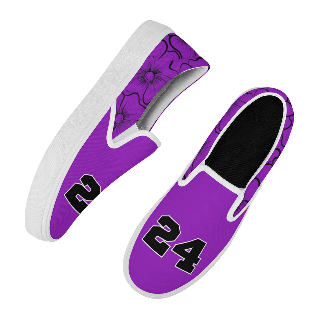 Grape Floral Slip On