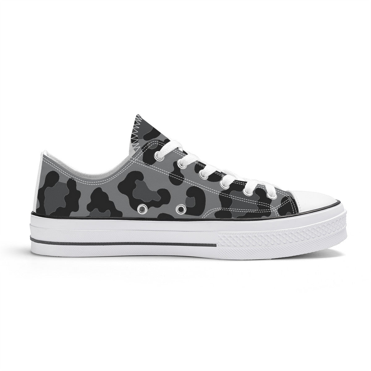 Grey Leopard Low Top