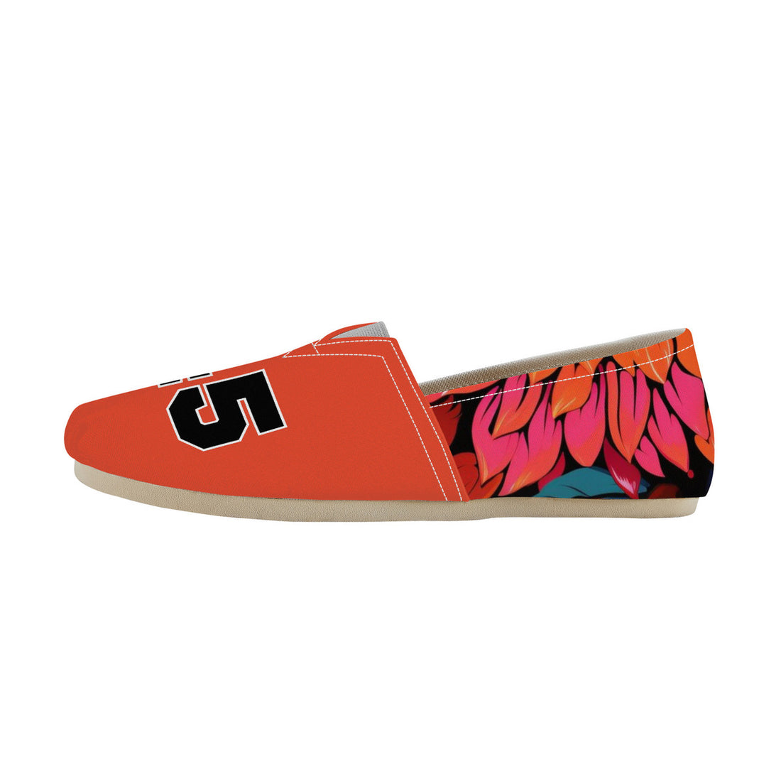 Orange Floral Graffiti Casual