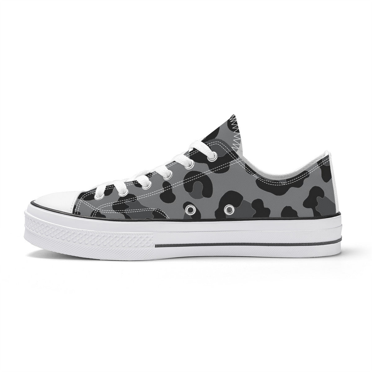 Grey Leopard Low Top