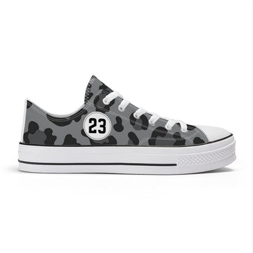 Grey Leopard Low Top
