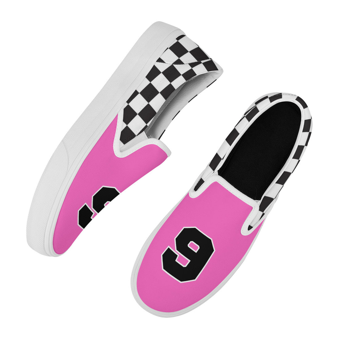 Pink Checkerboard Slip On