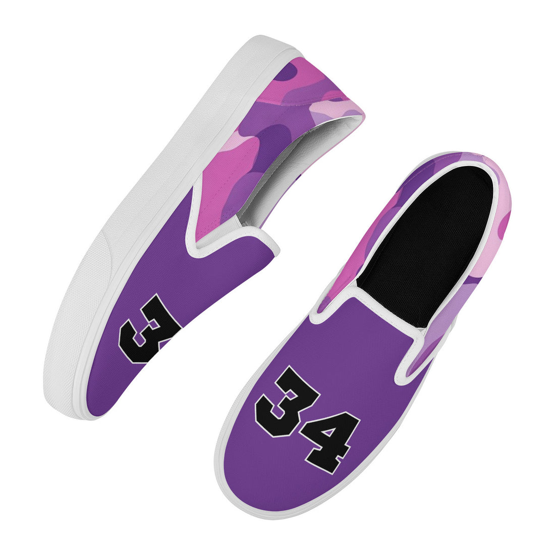 Purple Camo Slip On